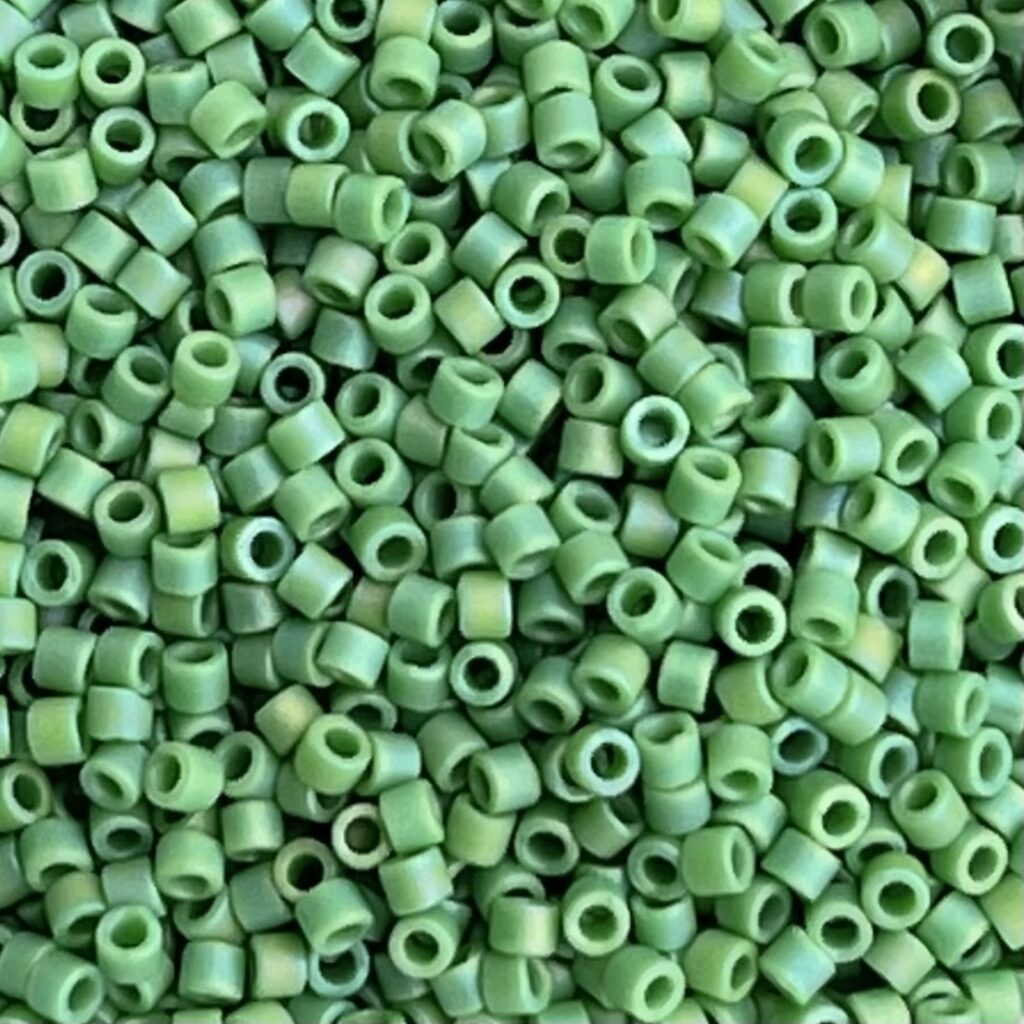 Delica Bead Matte Opaque Green AB