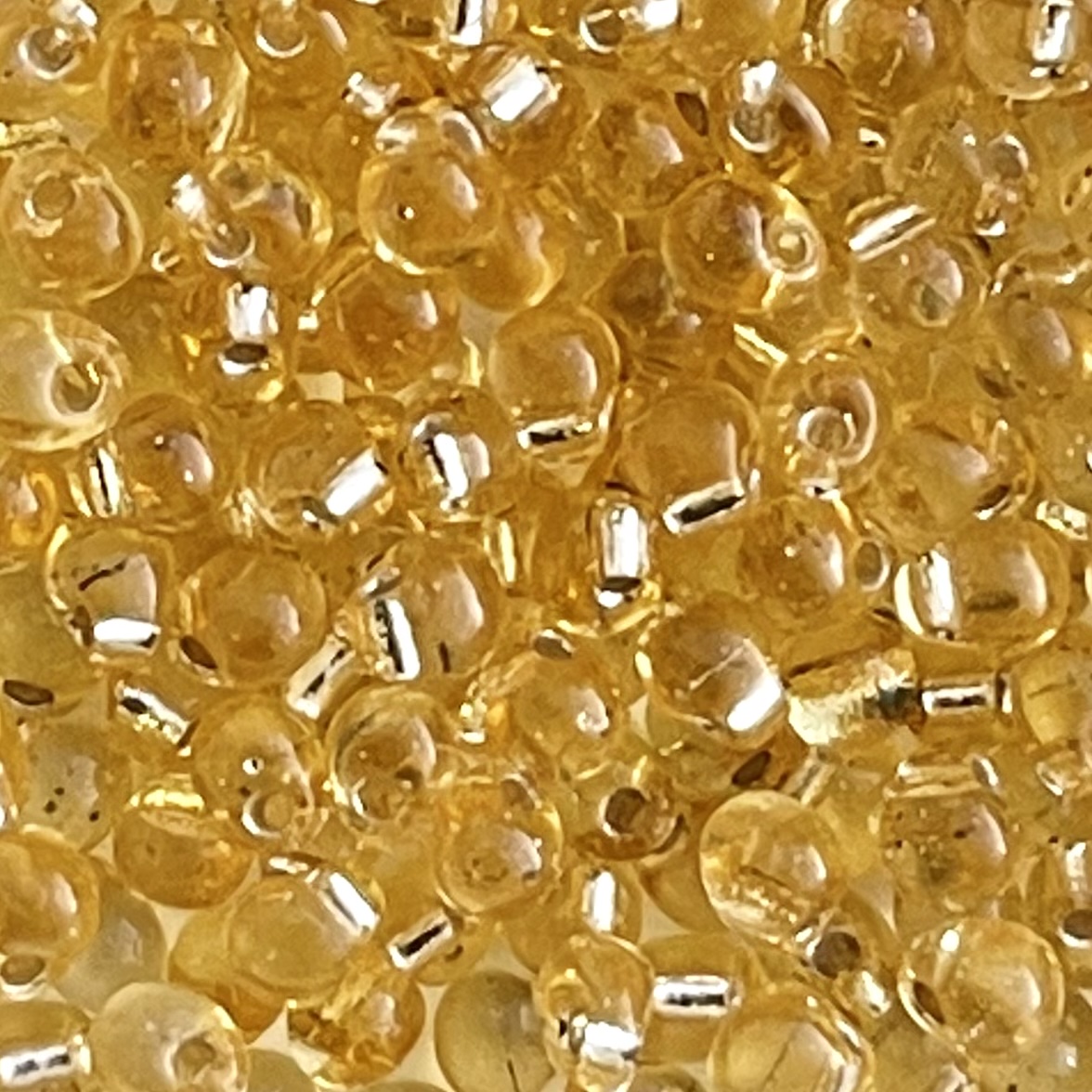 Drop 3.4mm Transparent SilverLined Gold - Image 1