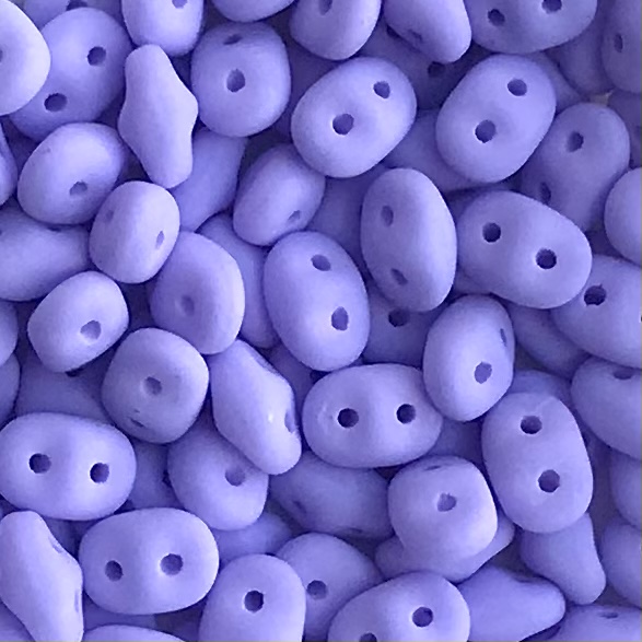 SuperDuo 2x5mm Bondeli Matte Purple x 10 grs