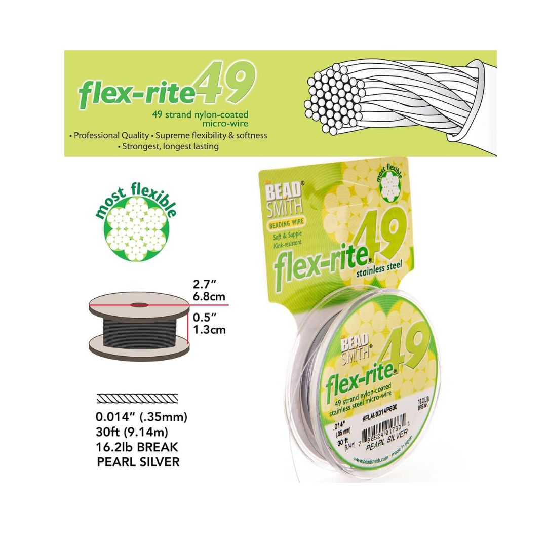 Flex Rite 49 strand 0.014 Pearl Silver x 30 ft - Image 3