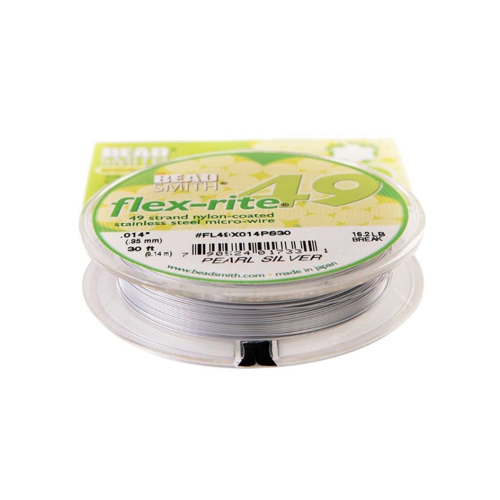 Flex Rite 49 strand 0.014 Pearl Silver x 30 ft