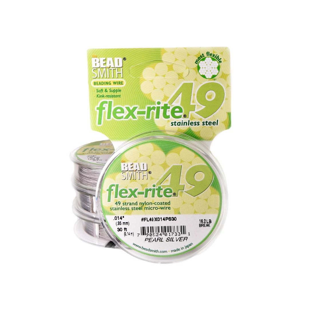 Flex Rite 49 strand 0.014 Pearl Silver x 30 ft - Image 1