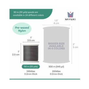 Miyuki Beading Thread Grey x 50 mt - Image 2