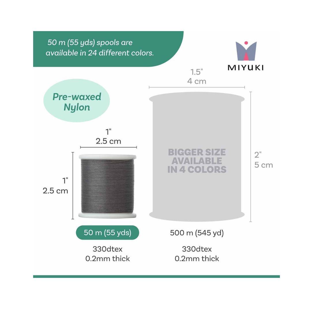 Miyuki Beading Thread Grey x 50 mt - Image 2