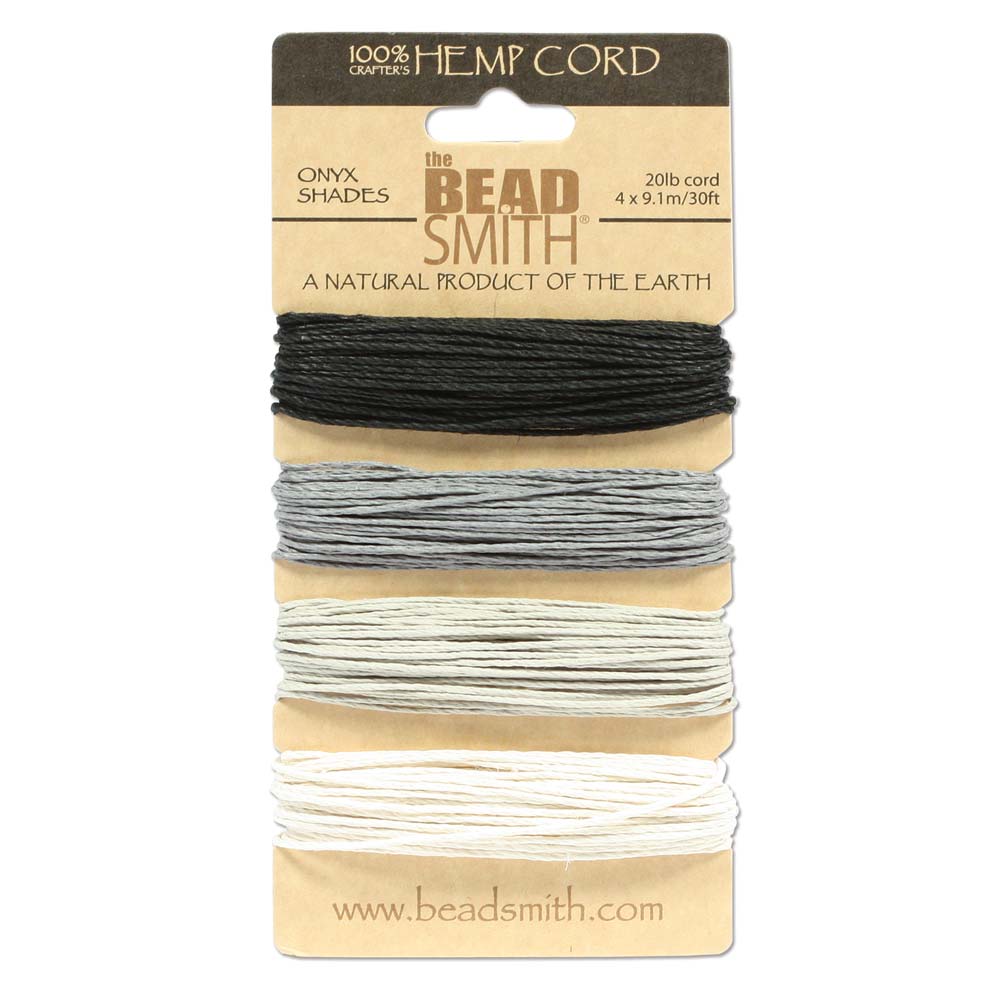 HEMP 4 COLOR CARD 1.0MM ONYX SHADES
