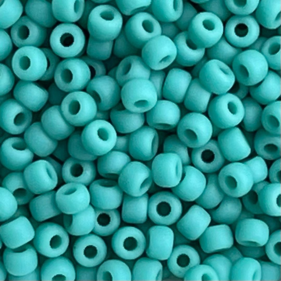 Rocalla Miyuki #8  Matte Opaque Turquoise - Image 1