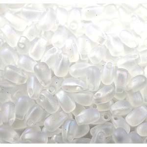Long Drop 3x5.5mm Matte Transparent Crystal AB