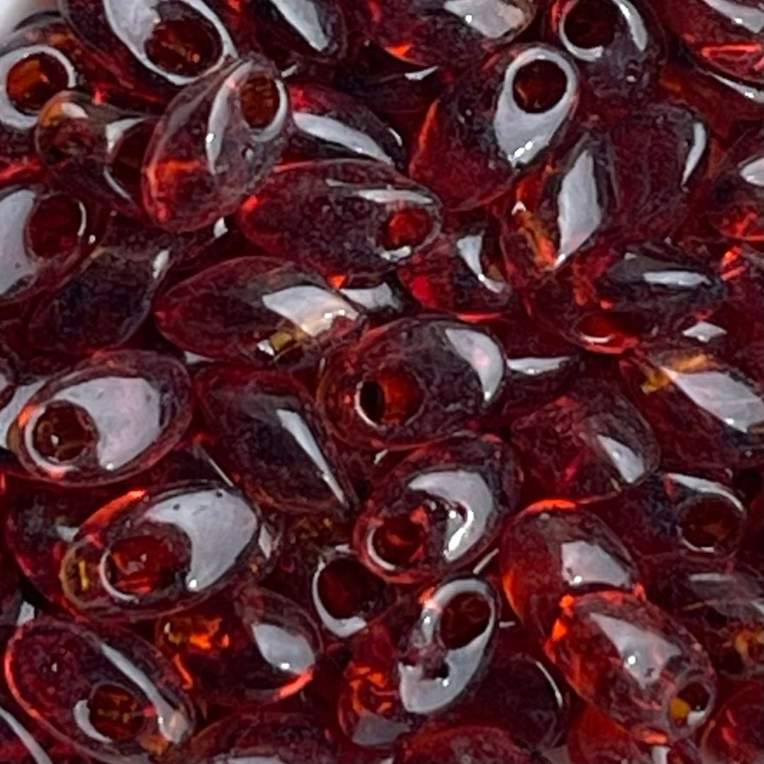 Long Magatama Transparent Dk Topaz - Image 1