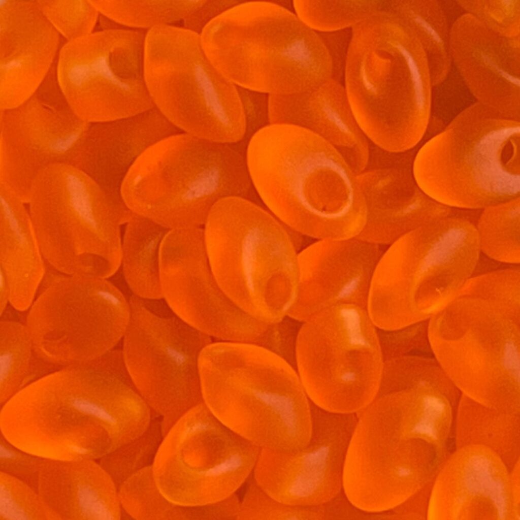Long Magatama Matte Transparent Orange