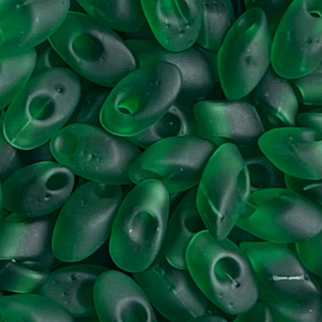 Long Magatama Matte Transparent Green - Image 1