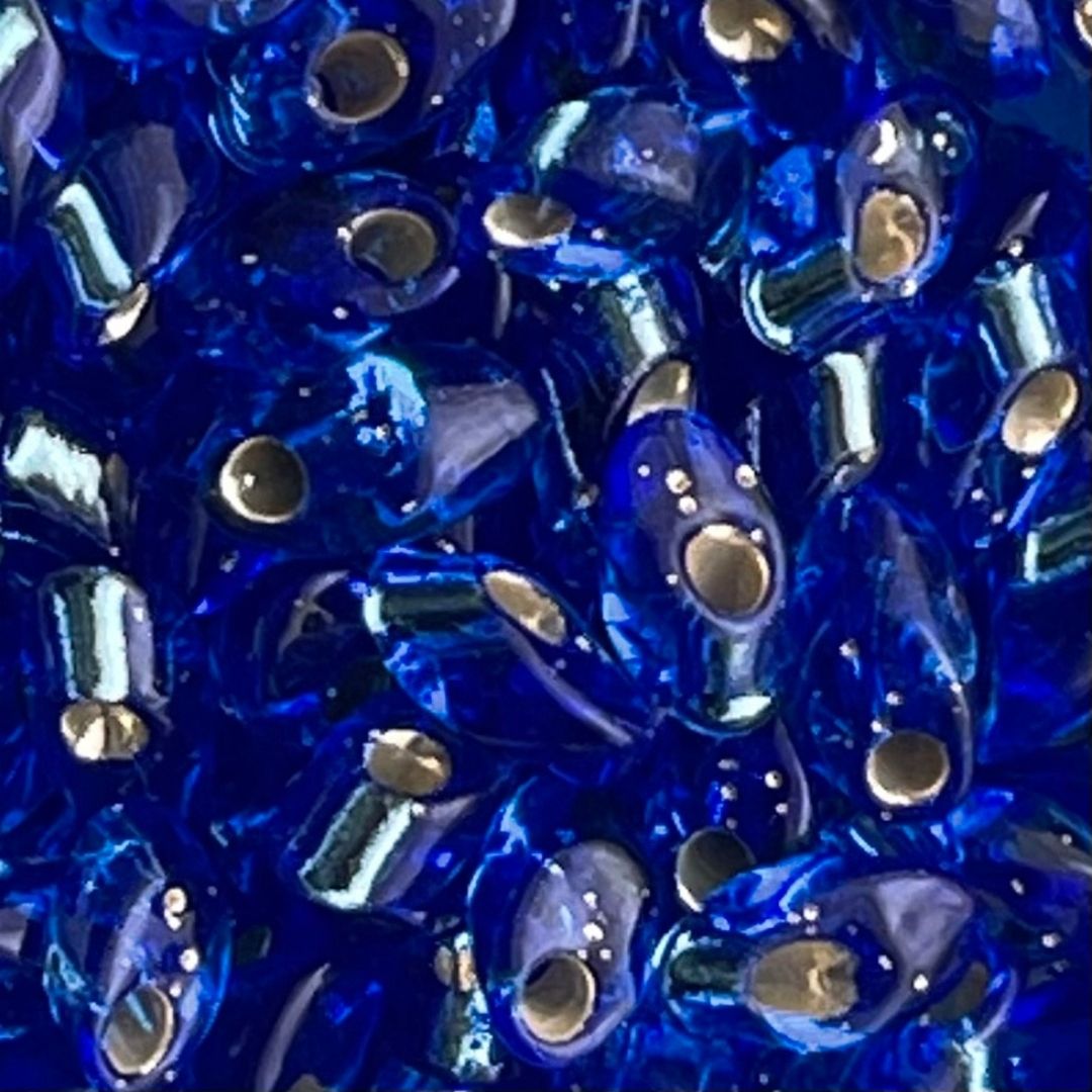 Long Magatama SilverLined Sapphire - Image 1