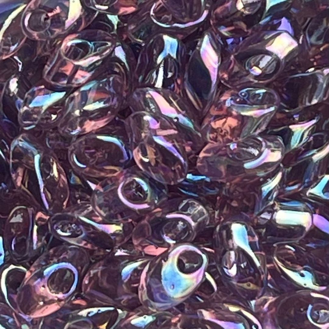 Long Magatama Transparent Amethyst AB - Image 1