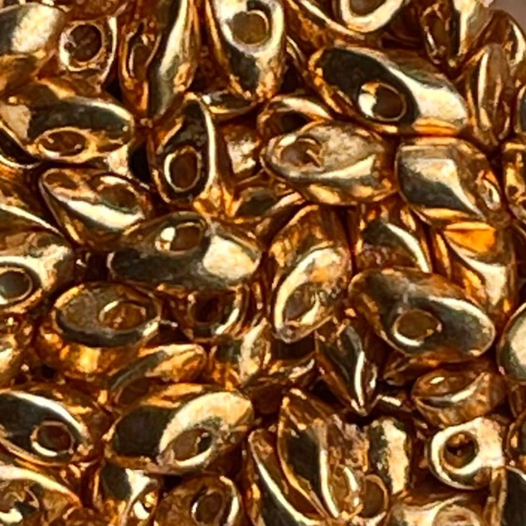 Long Magatama Galvanized Duracoat Yellow Gold - Image 1