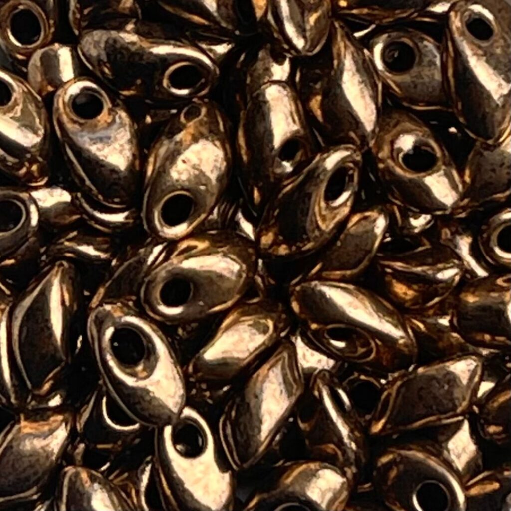 Long Magatama Bronze Opaque Metallic