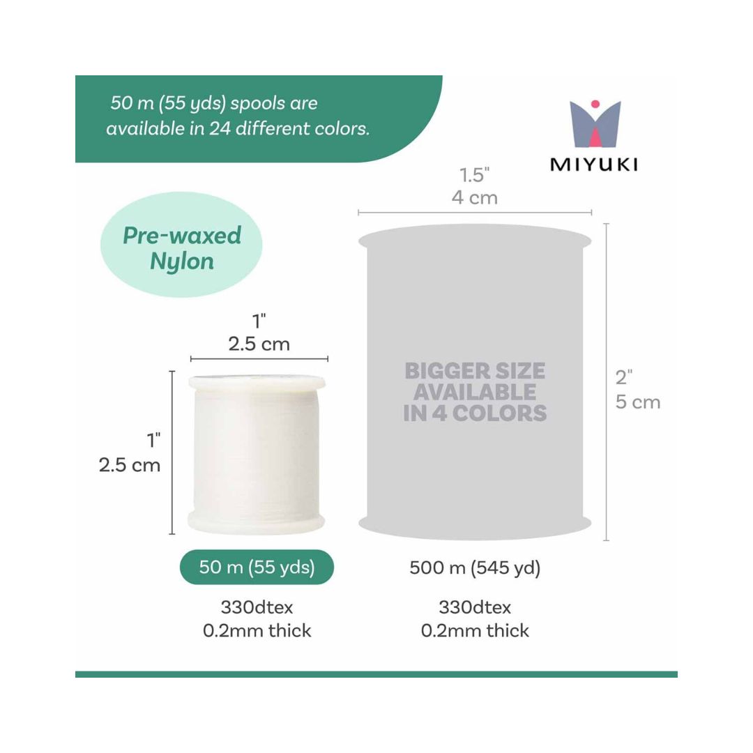 Miyuki Beading Thread White x 50 mt - Image 2