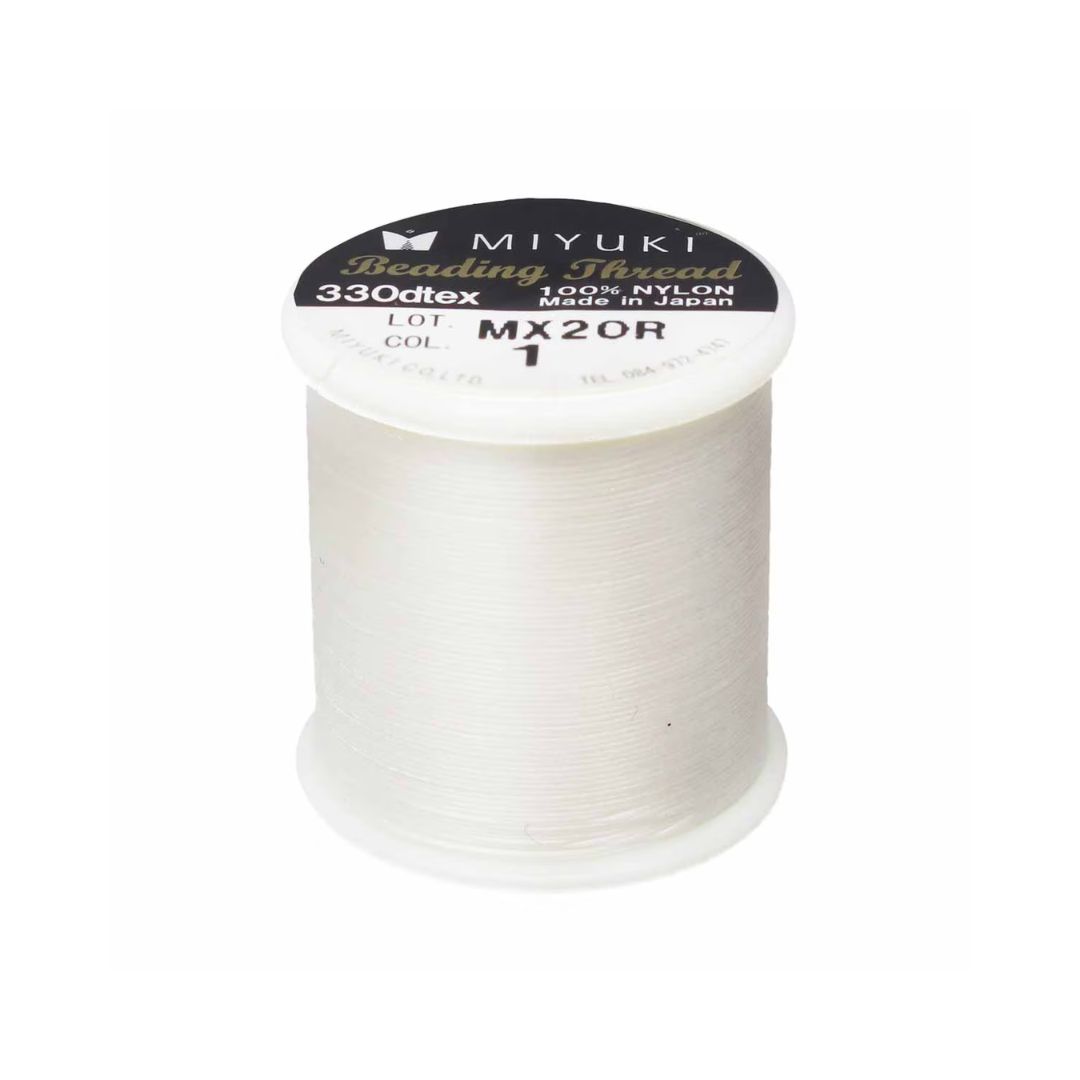 Miyuki Beading Thread White x 50 mt - Image 1