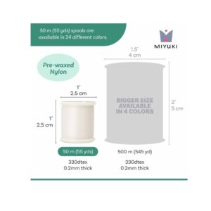 Miyuki Beading Thread EggShell x 50 Mt - Image 2