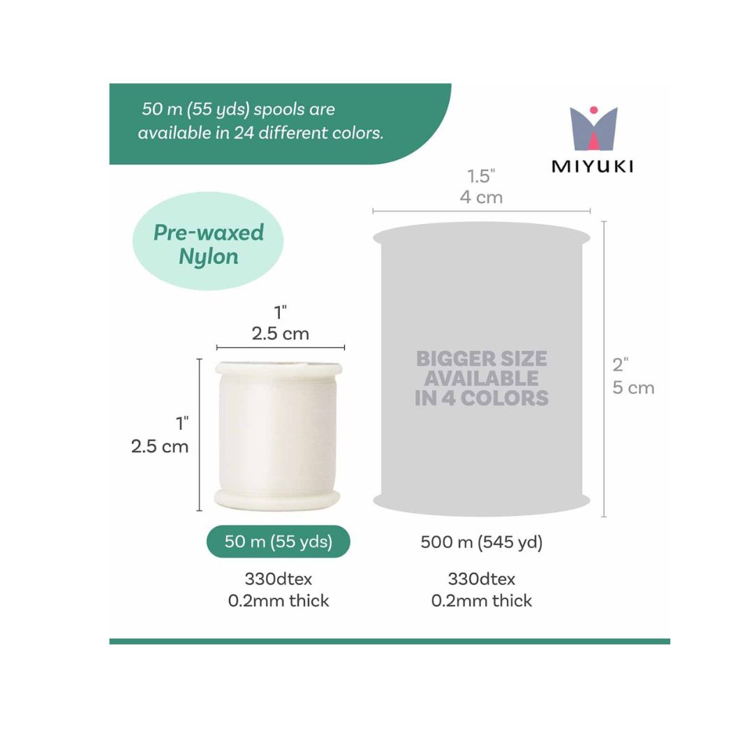 Miyuki Beading Thread EggShell x 50 Mt - Image 2
