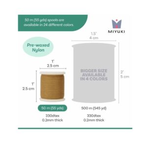 Miyuki Beading Thread Gold x 50 mts - Image 2