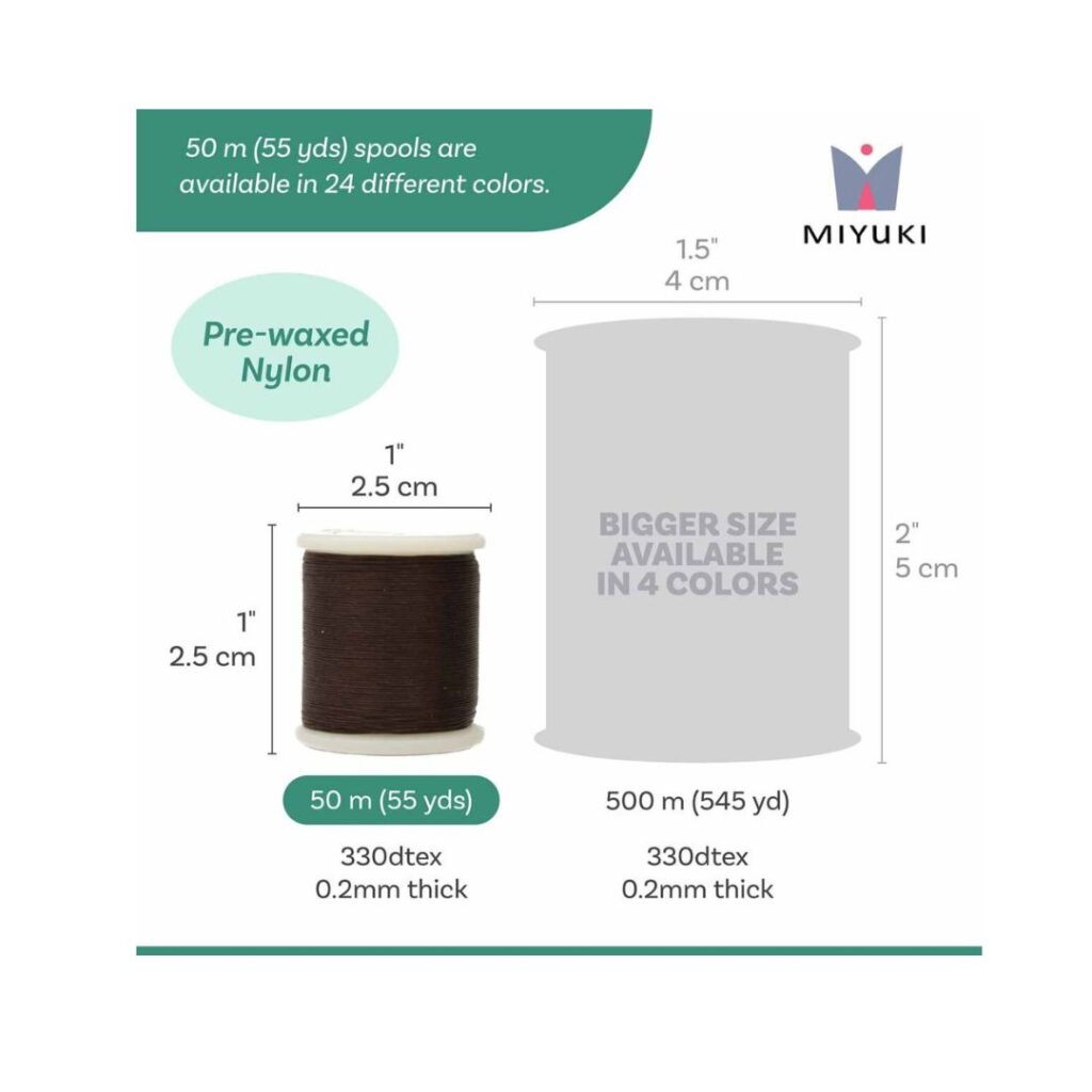 Miyuki Beading Thread Brown x 50 Mt