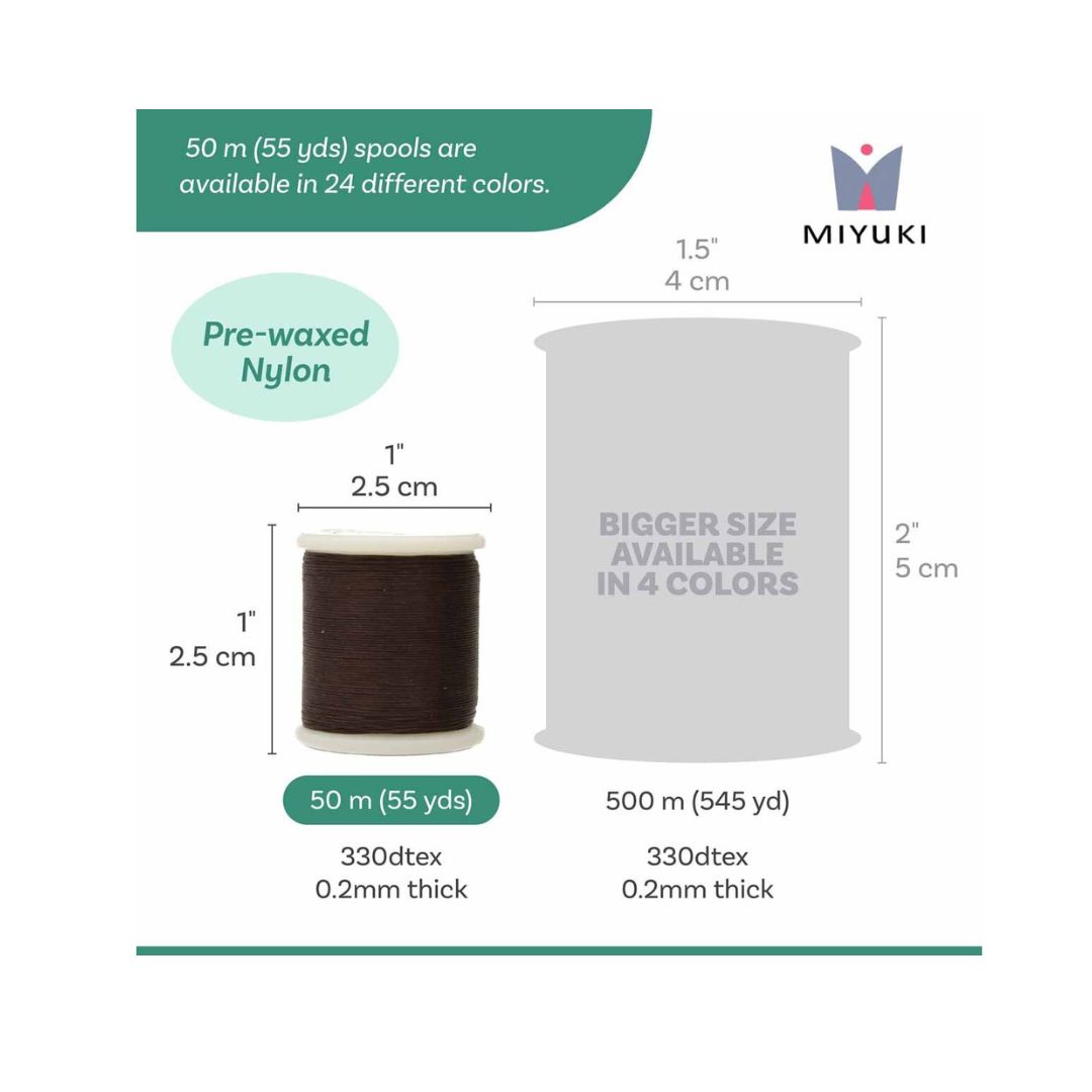 Miyuki Beading Thread Brown x 50 Mt - Image 2
