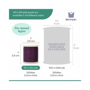 Miyuki Beading Thread Purple x 50 mt - Image 2