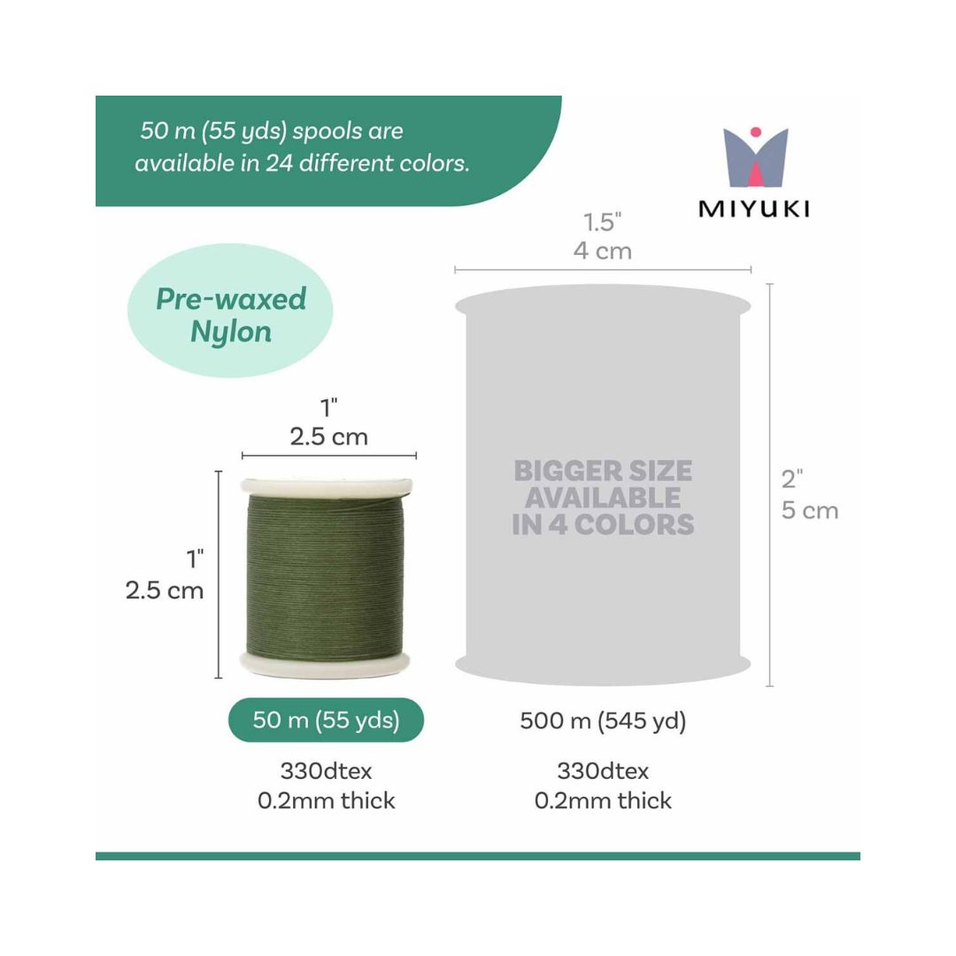 Miyuki Beading Thread Green X 50 Mt - Image 2