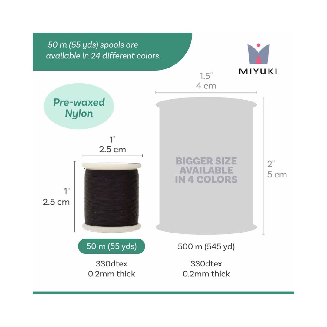 Miyuki Beading Thread Black x 50 Mt - Image 2