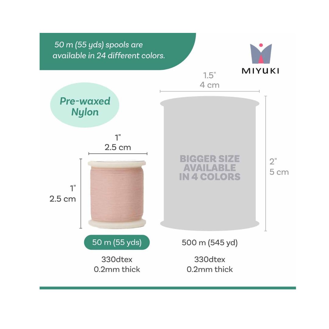 Miyuki Beading Thread Light Pink x 50 Mt - Image 2