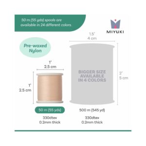 Miyuki Beading Thread Baby Pink x 50 mt - Image 2