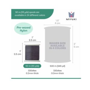 Miyuki Beading Thread Slate Blue x 50 Mt - Image 2