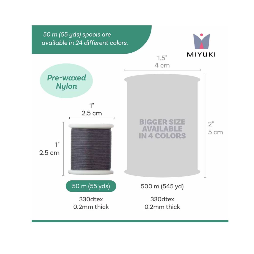 Miyuki Beading Thread Slate Blue x 50 Mt - Image 2
