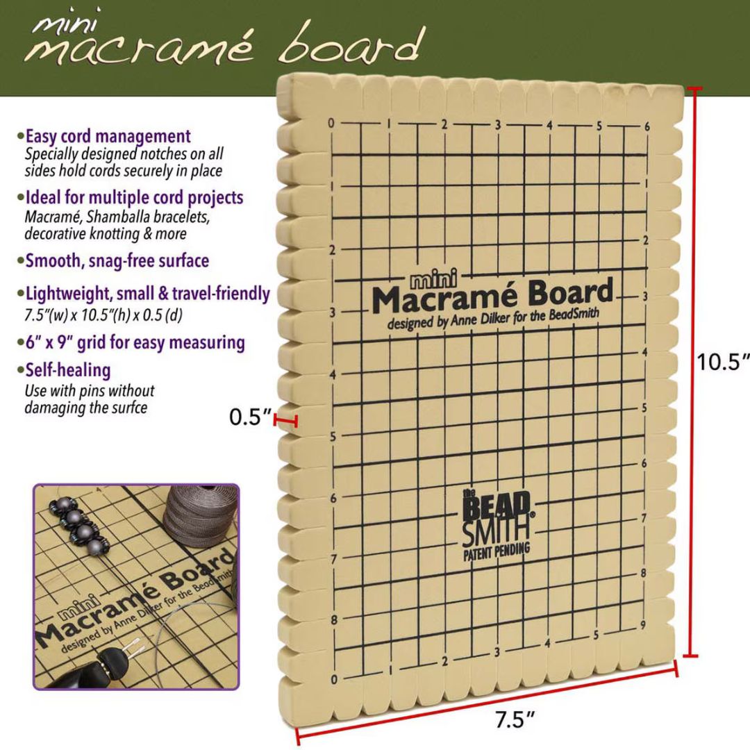 Beadsmith Macrame Board Mini 7,5  X 10,5 In - Image 1