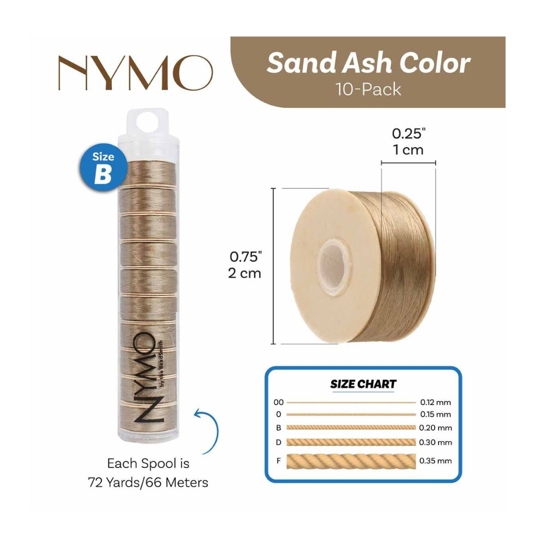 Nymo B Sand Ash Bobina x 66mts - Image 2