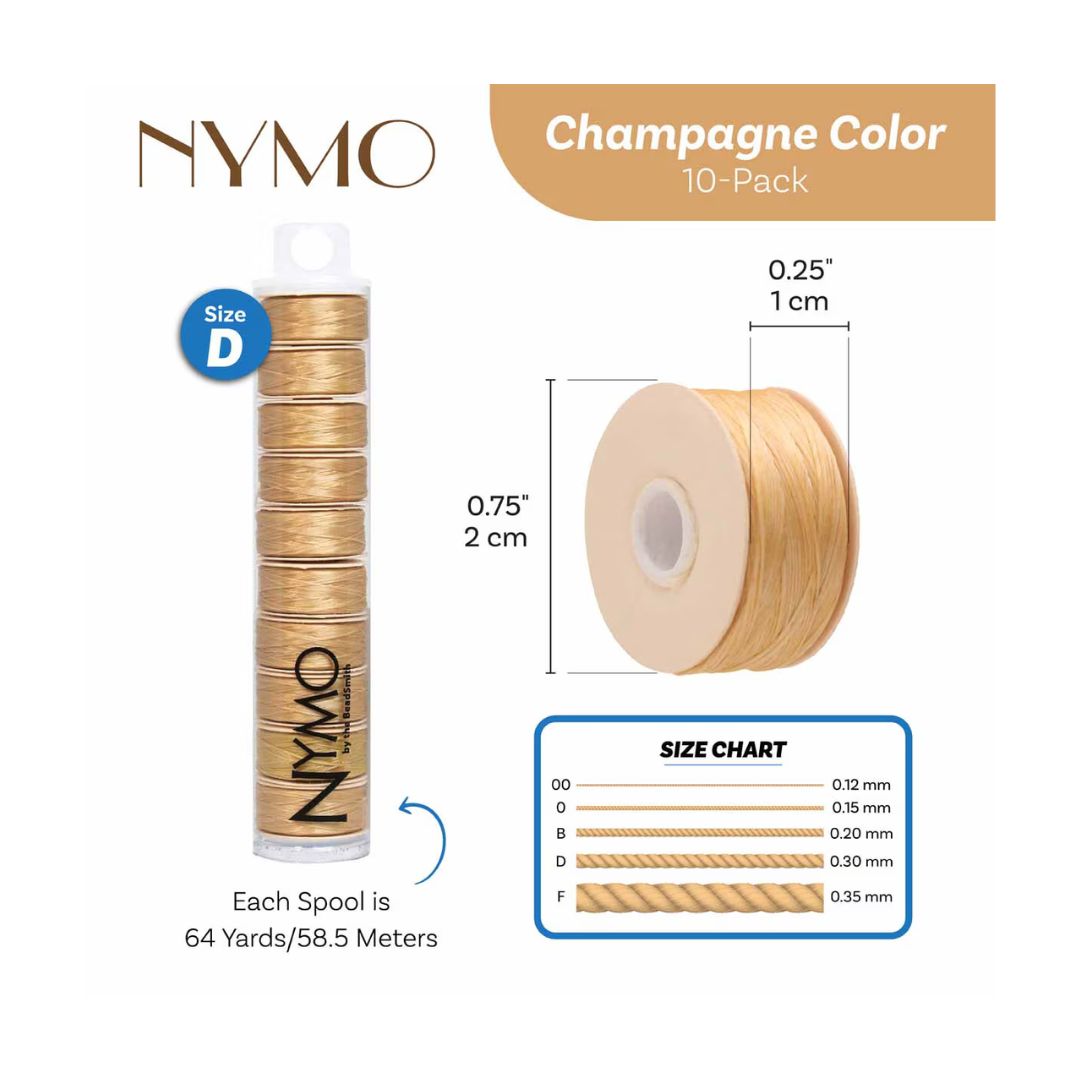 Nymo D Champagne Bobina x 58,5mts - Image 2