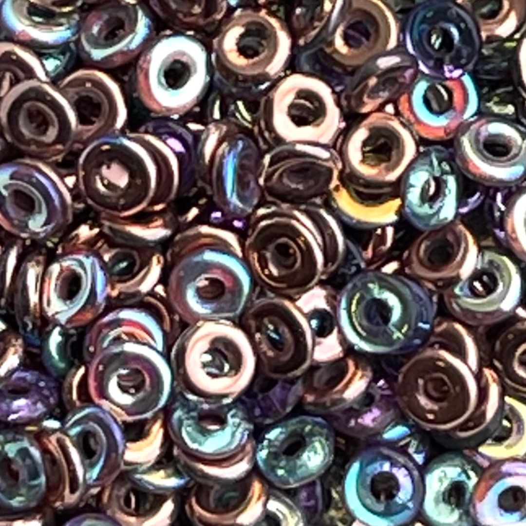 O Beads 3,8 x 1 mm Crystal Cooper Rainbow - Image 1