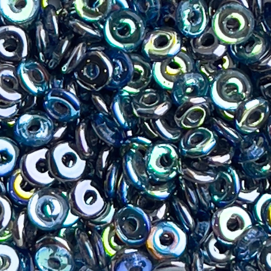 O Beads 3,8 x 1 mm Crystal Graphite Rainbow - Image 1