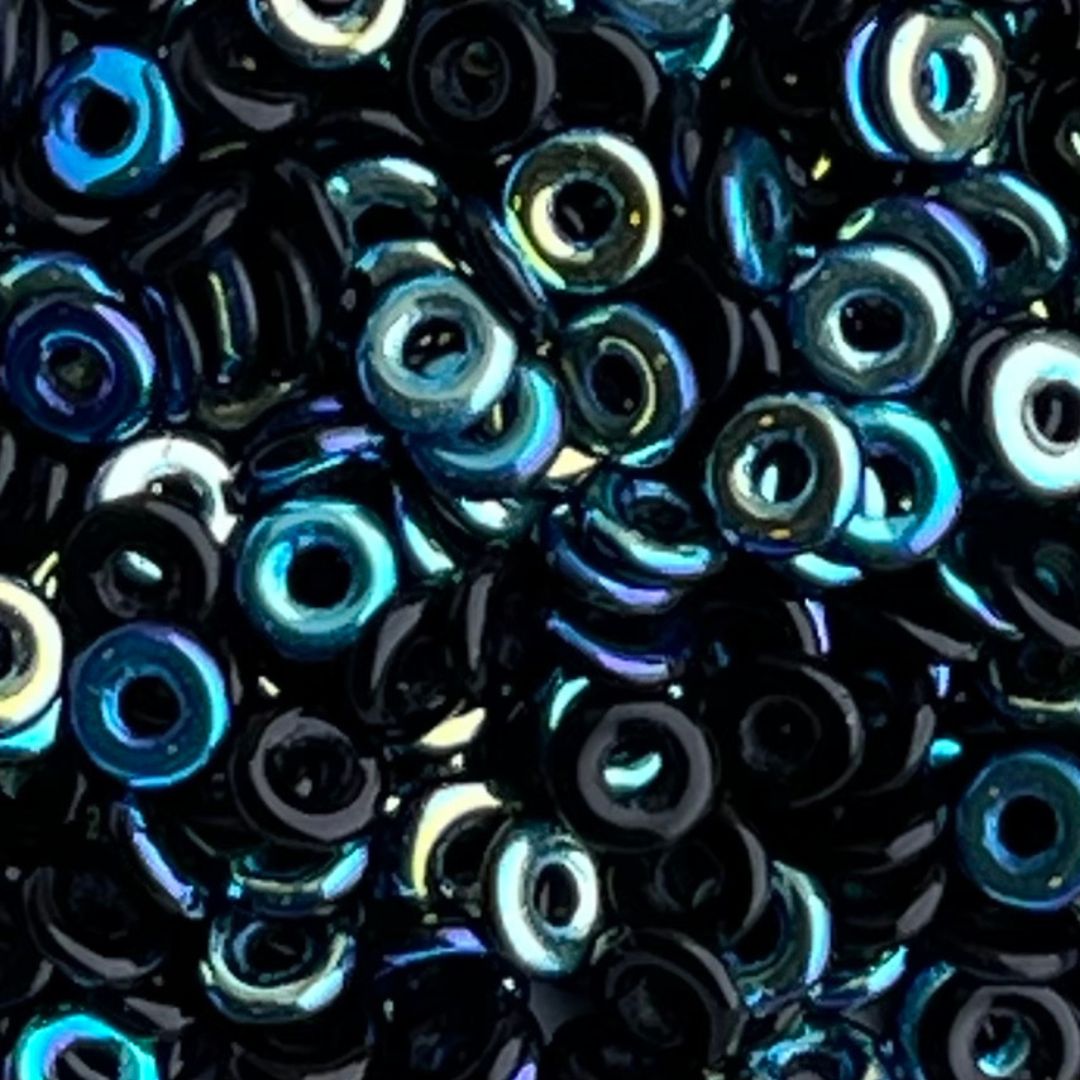 O Beads 3,8 x 1 mm Jet AB - Image 1