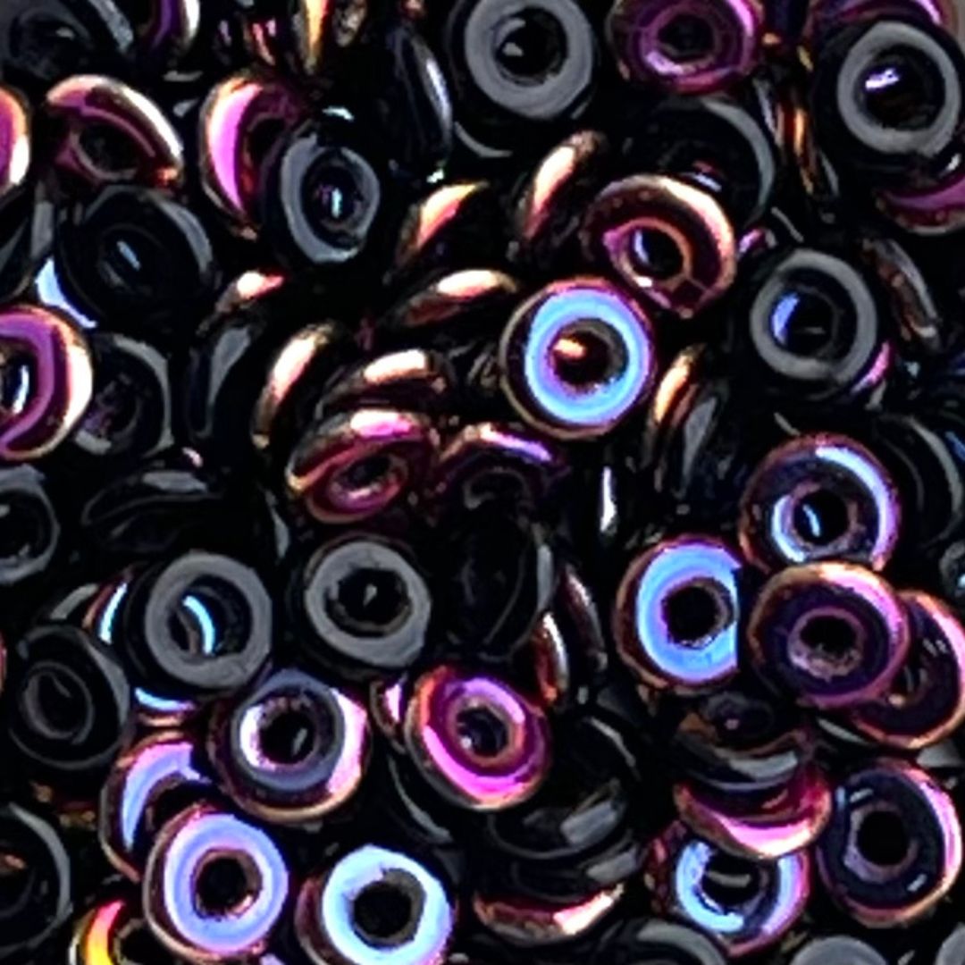 O Beads 3,8 x 1 mm Jet Sliperit - Image 1