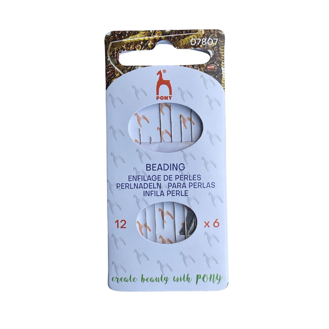 Agujas PONY #12 - Beading Needle Card x 6 - Image 1