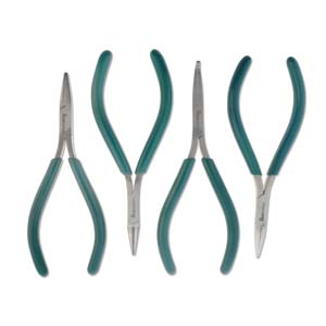 Juego De 4 Pinzas Con Estuche - 4 Piece Micro-Fine W/Case