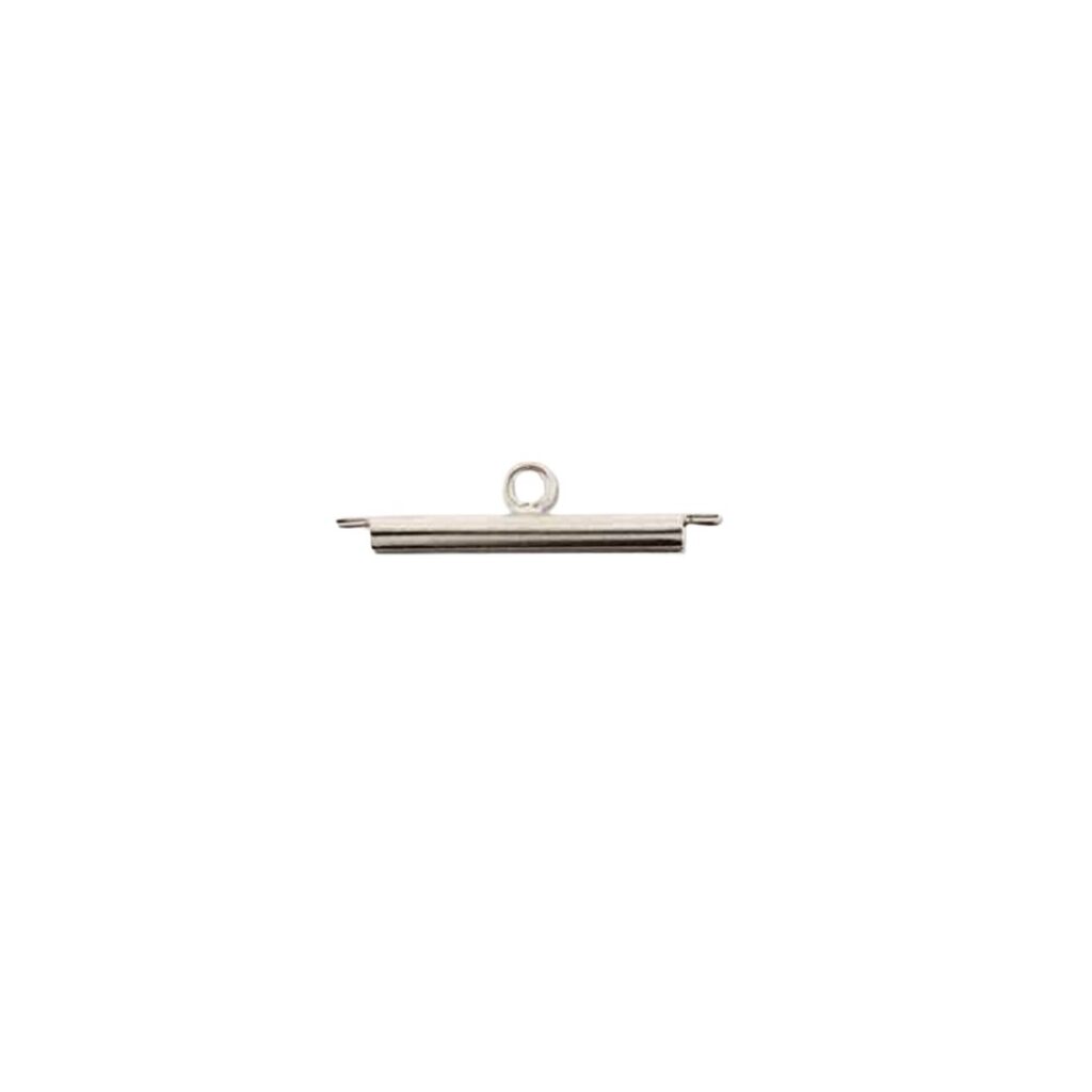 Terminal Tubo Con Conector Plateado 20MM