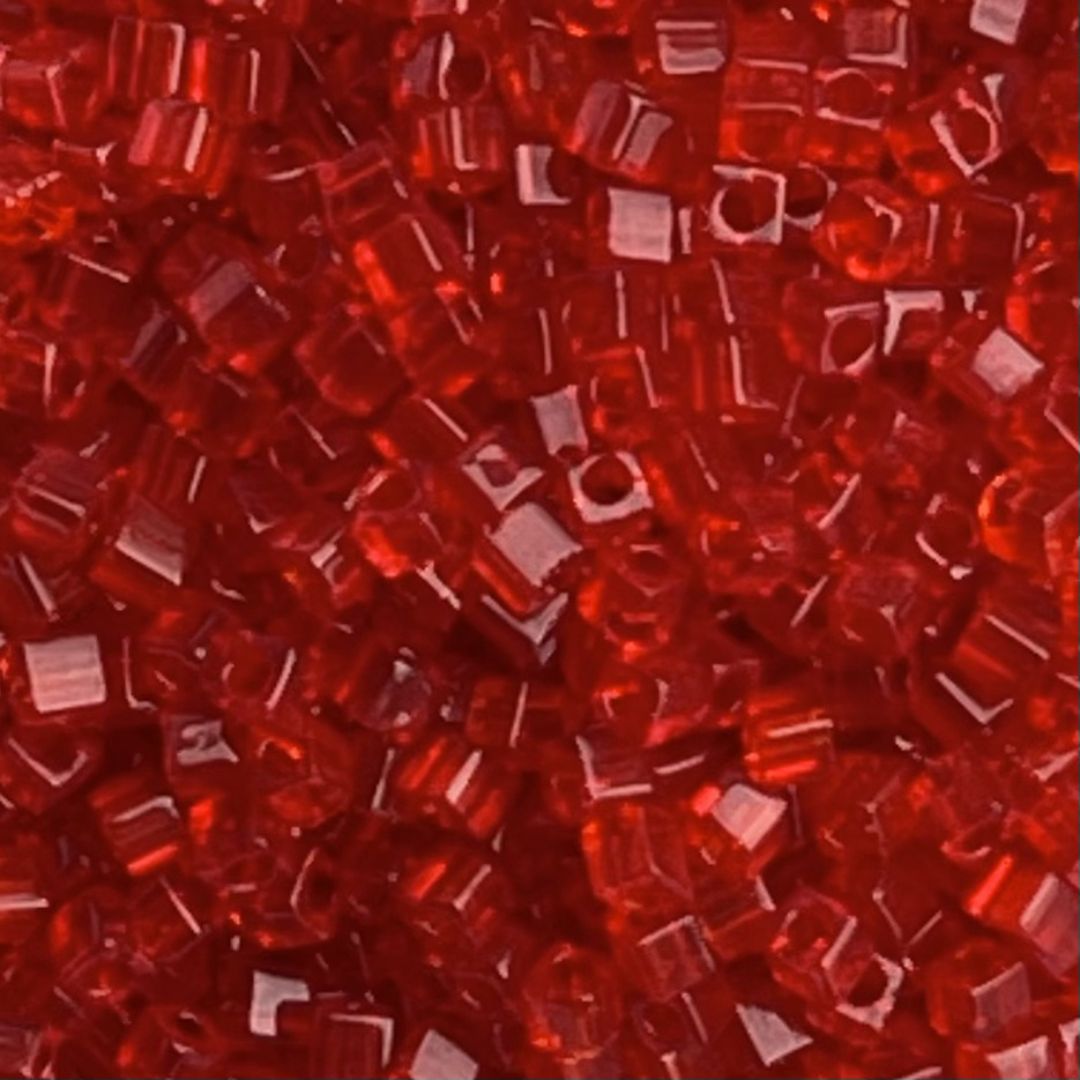 Square Sparkle Transparent Red Orange - Image 1