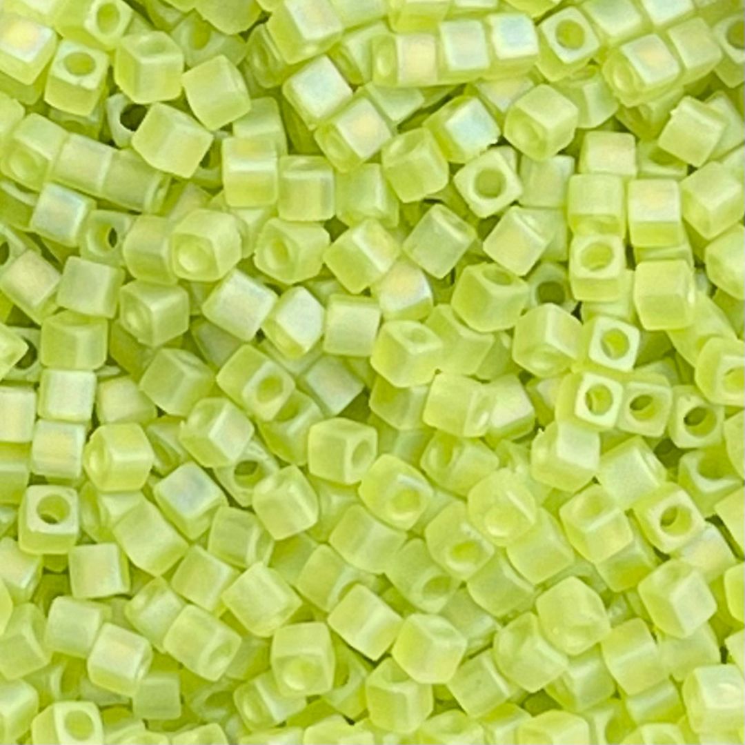 Square Sparkle Matte Transparent Chartreuse - Image 1
