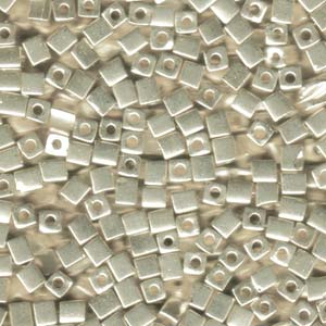 Square 4mm Metallic Silver