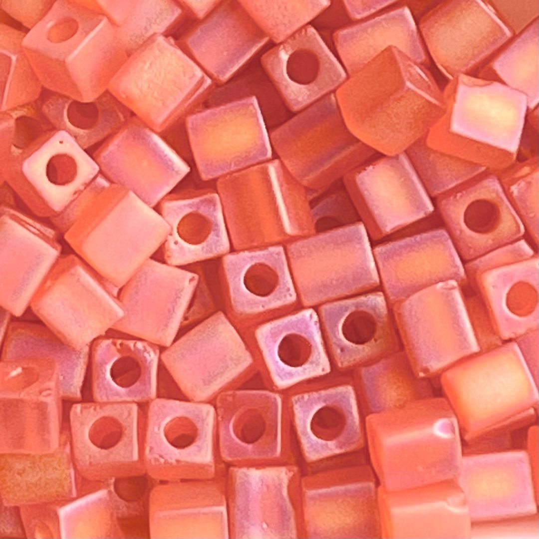 Square Transparent Frosted Rainbow Orange - Image 1