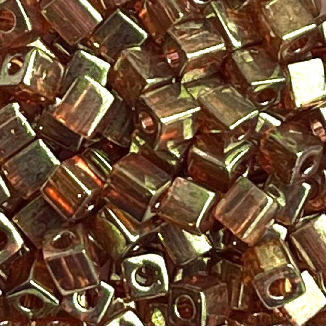 Square 4mm Gold Luster Rose - Image 1