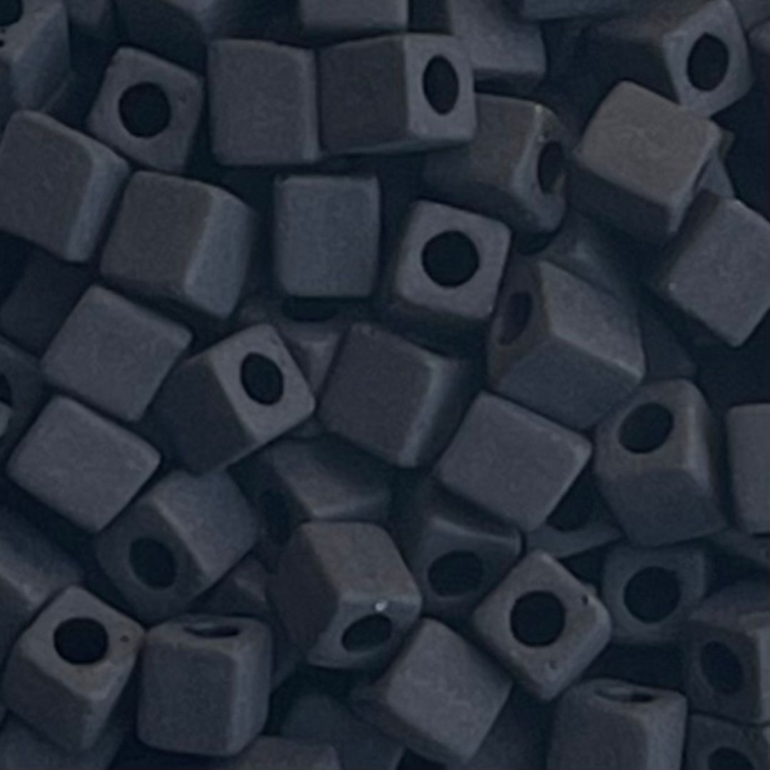 Square 4mm Matte Opaque Black - Image 1