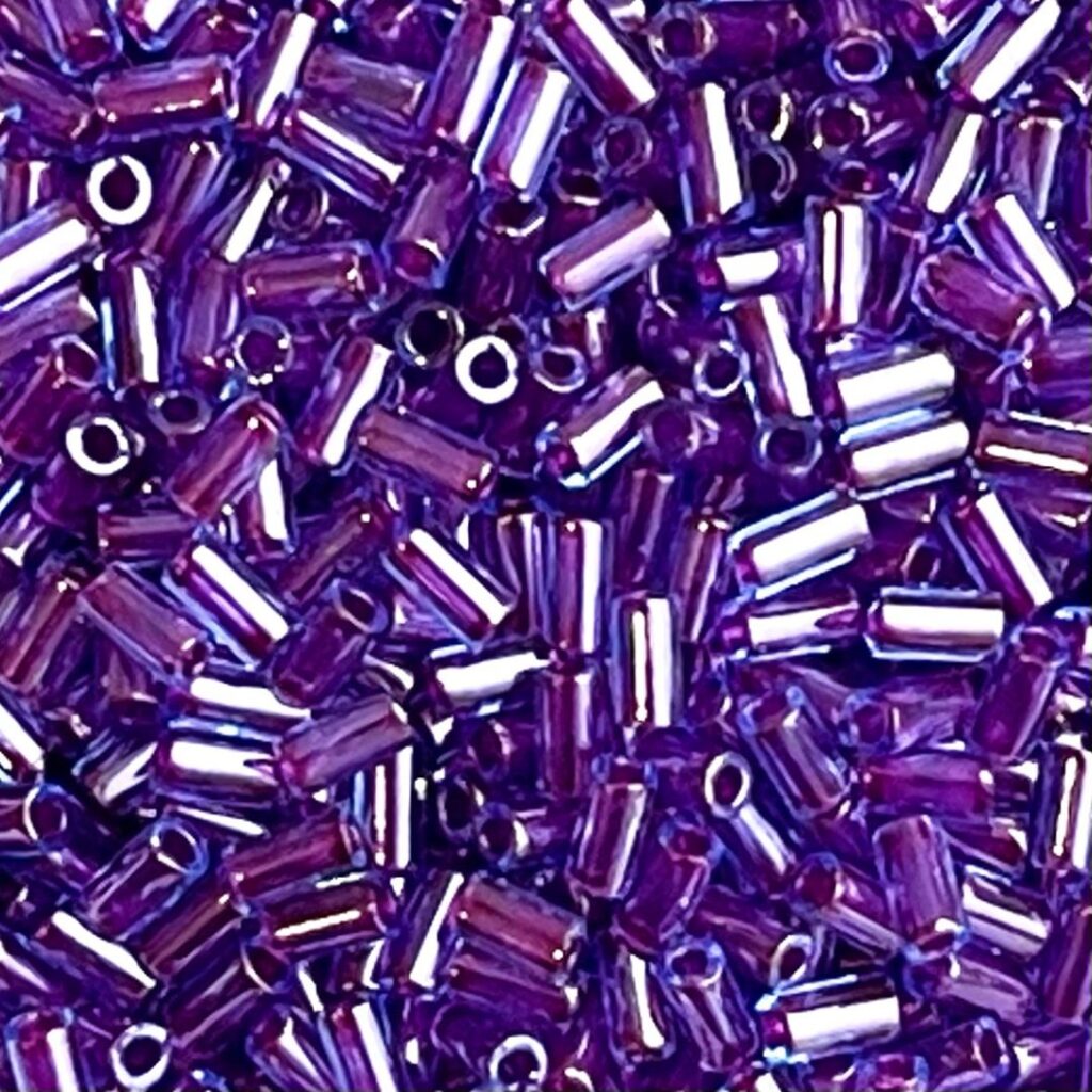 Bugle #1 3mm Inside Color Aqua/Purple Lined