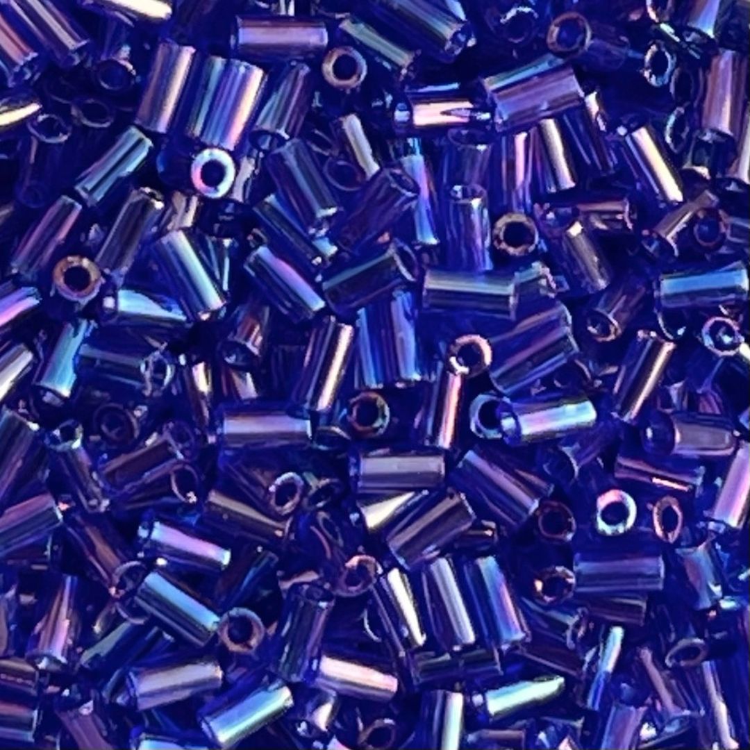 Bugle #1 3mm Transparent Rainbow Cobalt - Image 1